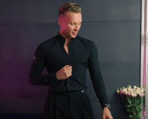 Casanova Męska Koszula ze Stójką - Przykuwająca Spojrzenia